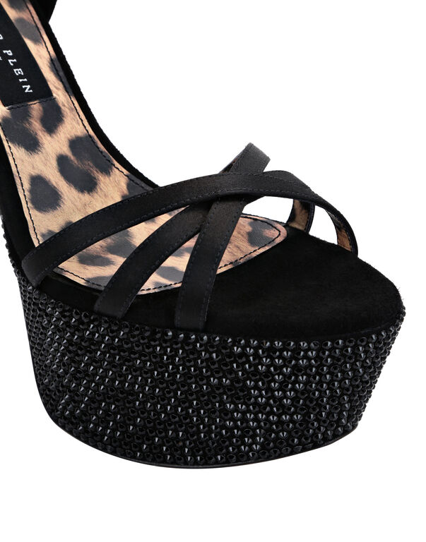 Crystal Platform Sandals