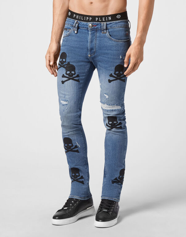 Denim Super Straight Cut Skull