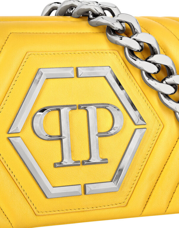 Small Nappa Matellase` Shoulder Bag Hexagon
