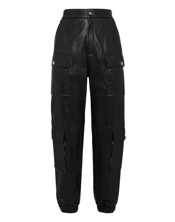 Leather Jogging Trousers