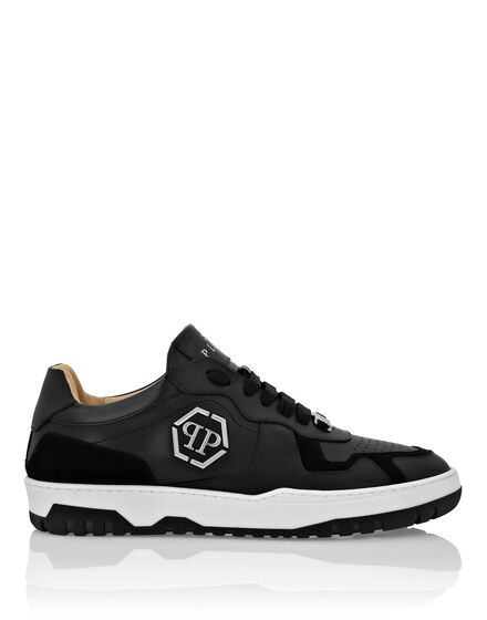Mix Leather Lo-Top Sneakers