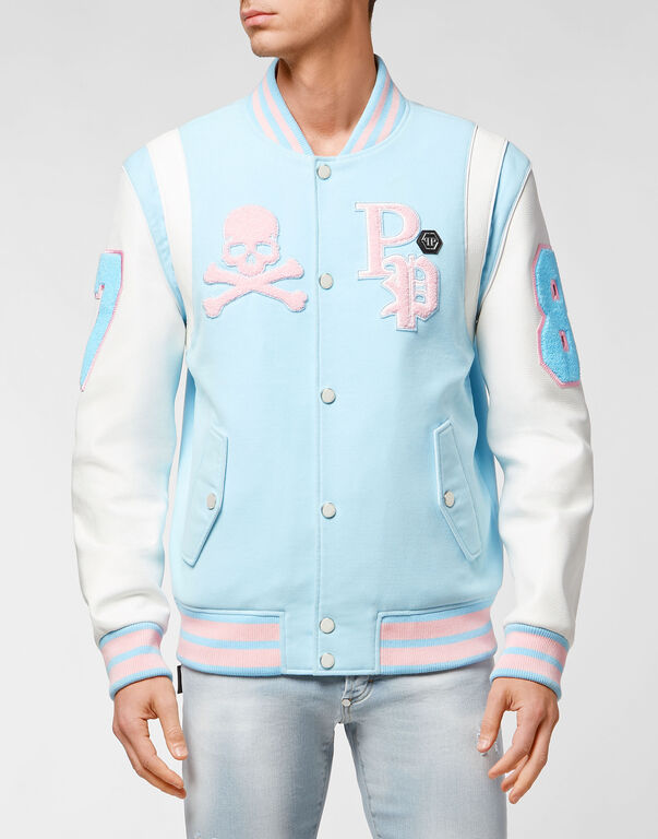 La Baby Blue Varsity Jacket