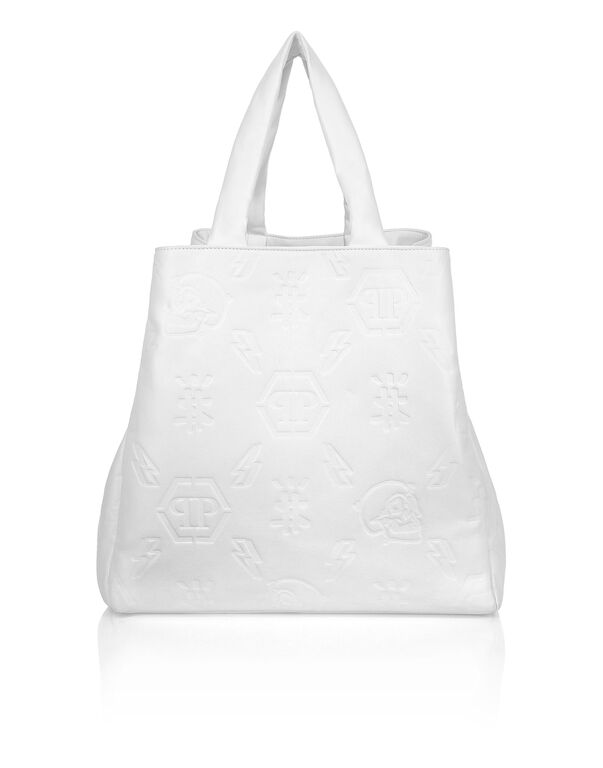 Leather Handle bag Embossed Monogram