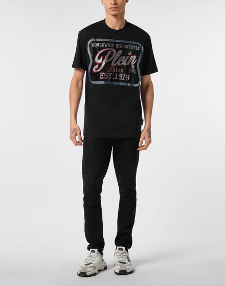 Round Neck T-Shirt Patch Plein Milan Round Neck T-Shirt Patch Plein Milan