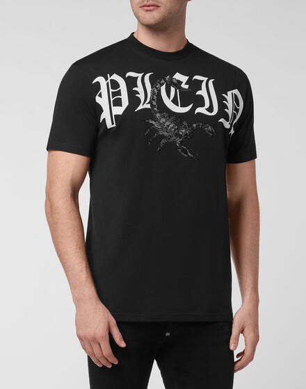 T-shirt Round Neck SS Scorpion with Crystals