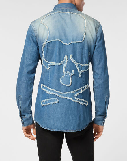 Denim Shirt Long-Sleeve Skull&Bones Denim Shirt Long-Sleeve Skull&Bones