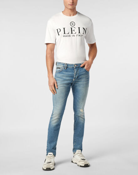Denim Trousers Super Straight Cut 5 Pockets Signature