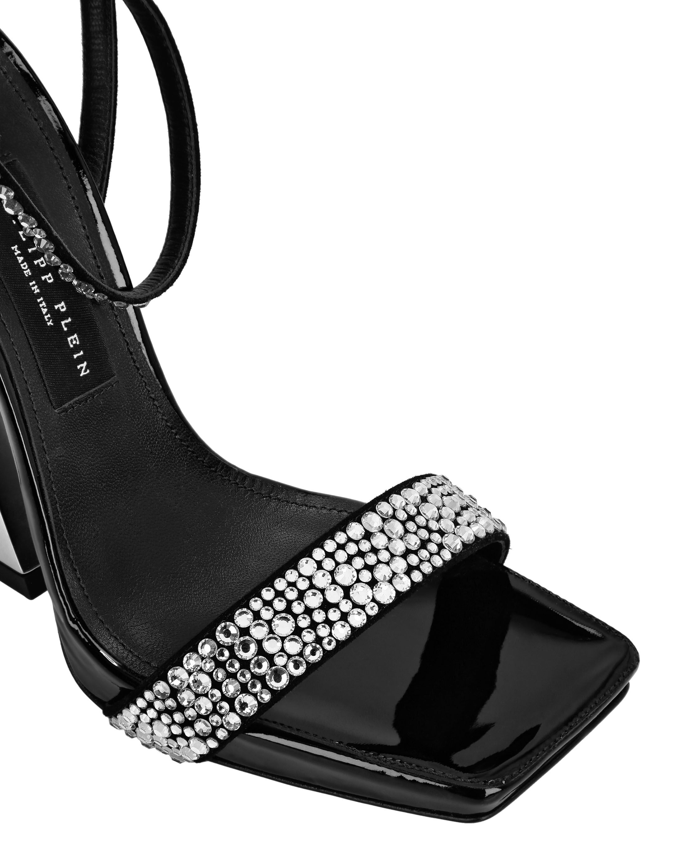 Crystal Ankle Strap Sandals | Philipp Plein Outlet Crystal Ankle Strap Sandals | Philipp Plein Outlet