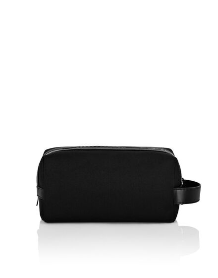 Croco Effect Canvas Beauty case