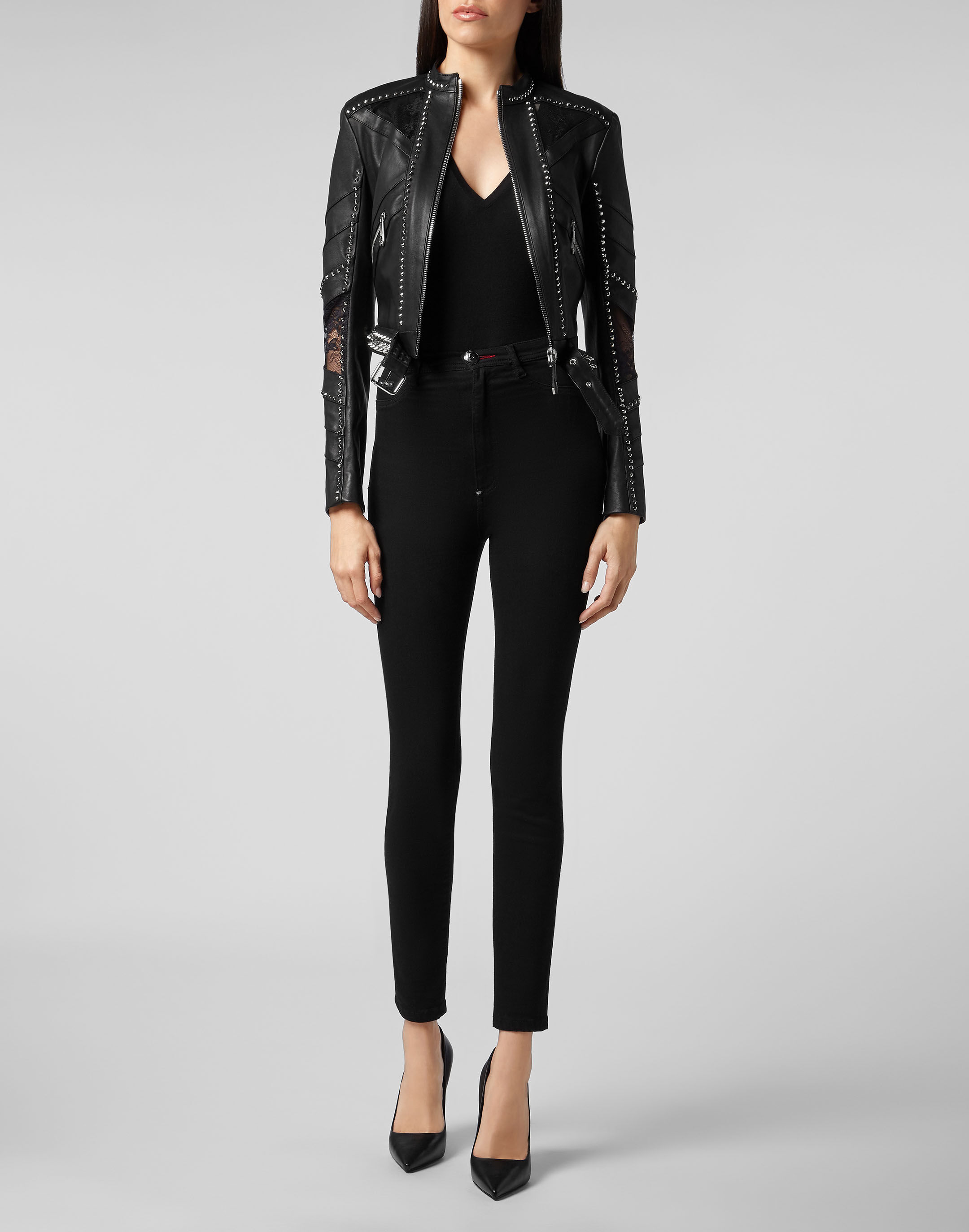 lederjacke philipp plein damen