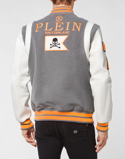 College Jacket Deer Leather Sleeves Patches College Jacket Deer Leather Sleeves Patches