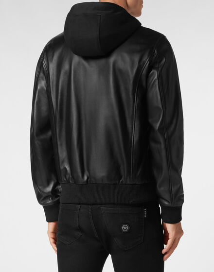 Soft Leather Jacket Slim Fit Iconic Plein Soft Leather Jacket Slim Fit Iconic Plein