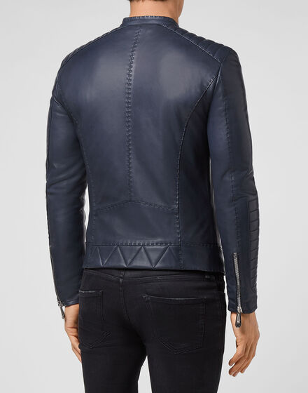 Lambskin handstitched Moto Jacket Iconic Plein