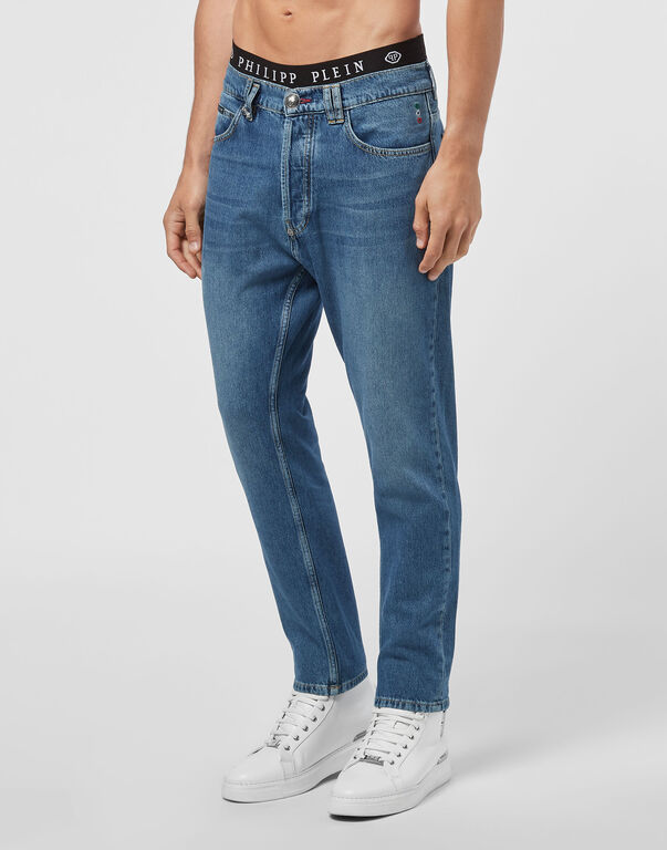 Denim Trousers Carrot Fit Iconic Plein