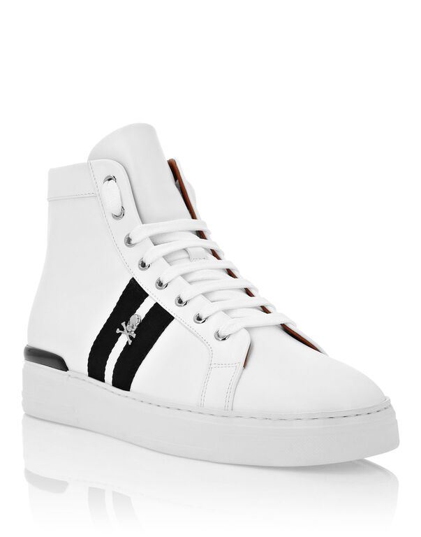 Leather Hi-Top Sneakers Stripes Stripes