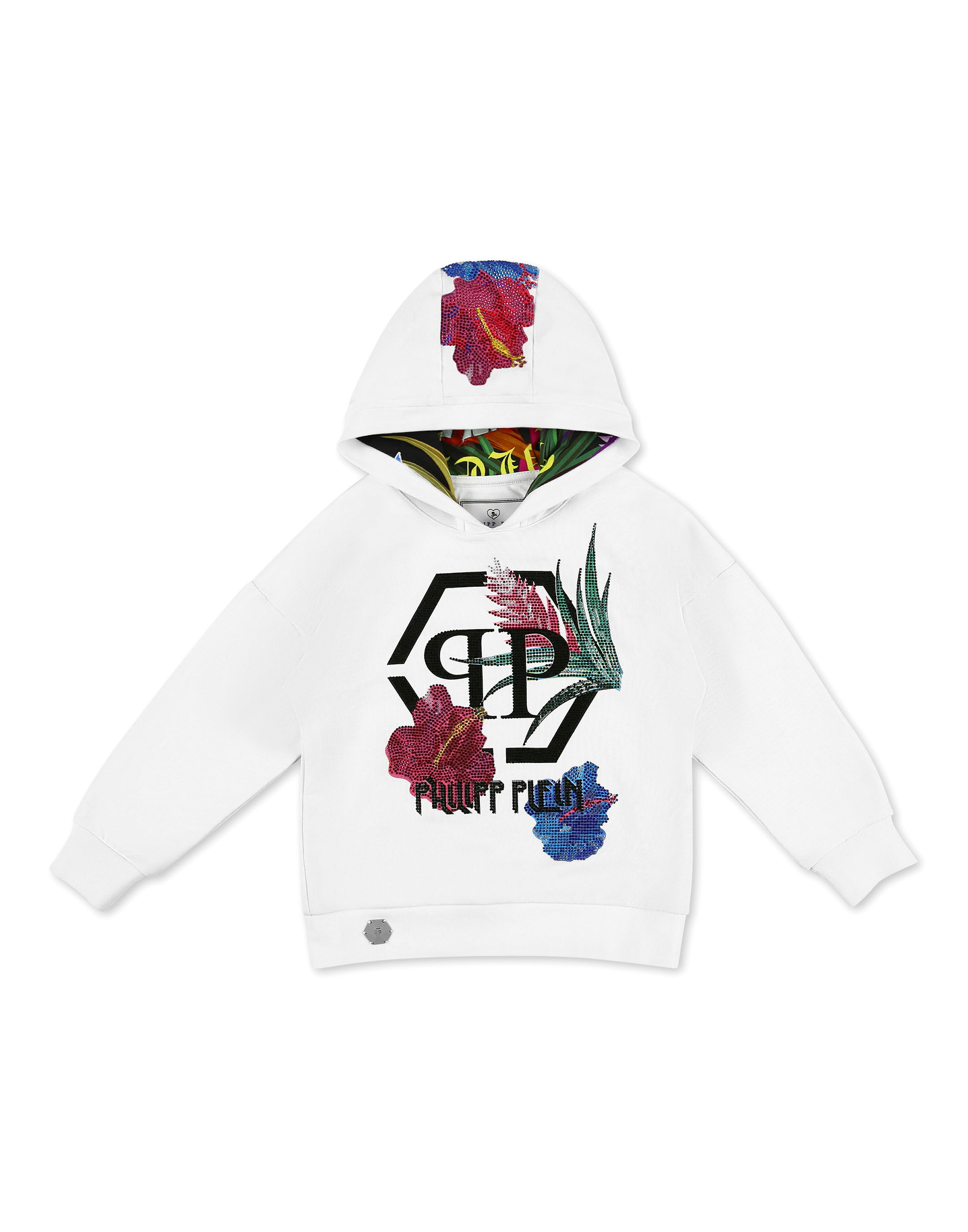 Hoodie sweatshirt Flowers Philipp Plein Outlet