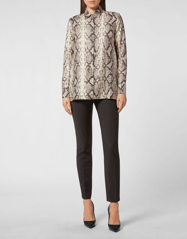 SILK  PYTHON  PRINT  SHIRT