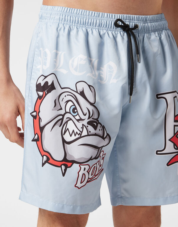 Jogging Shorts with Bulldog Print
