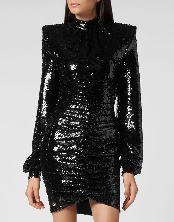 Midi Dress with Crystals