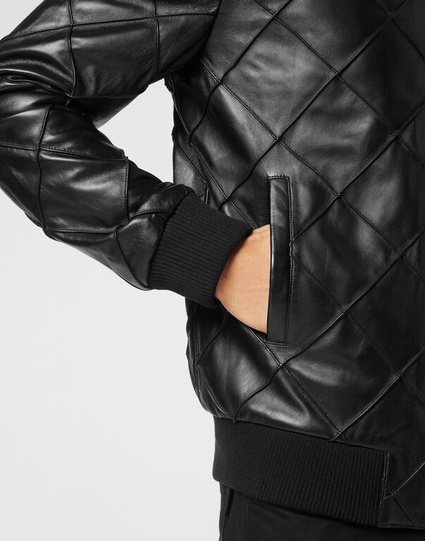 Leather Bomber LS