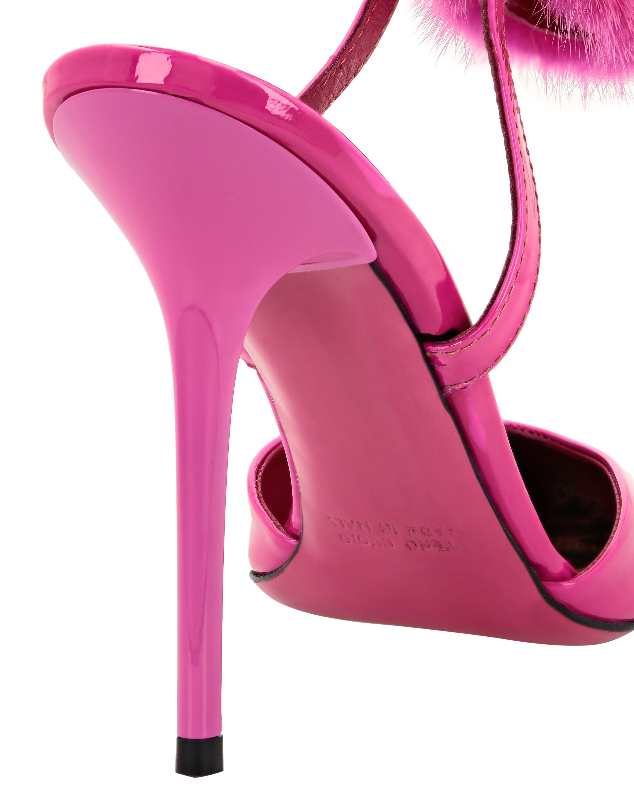 Patent Leather & Real Fur Decollete Mid-Heels Crystal Skull | Philipp Plein  Outlet