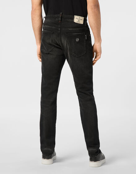 Denim Trousers Super Straight Cut 5 Pockets