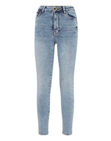 Denim Skinny Trouser  Skull