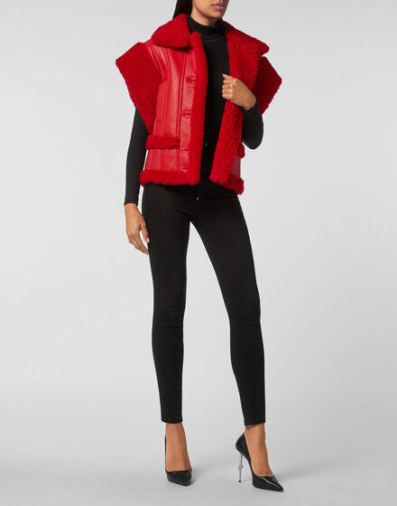 Shearling Sleveless Vest Gothic Plein