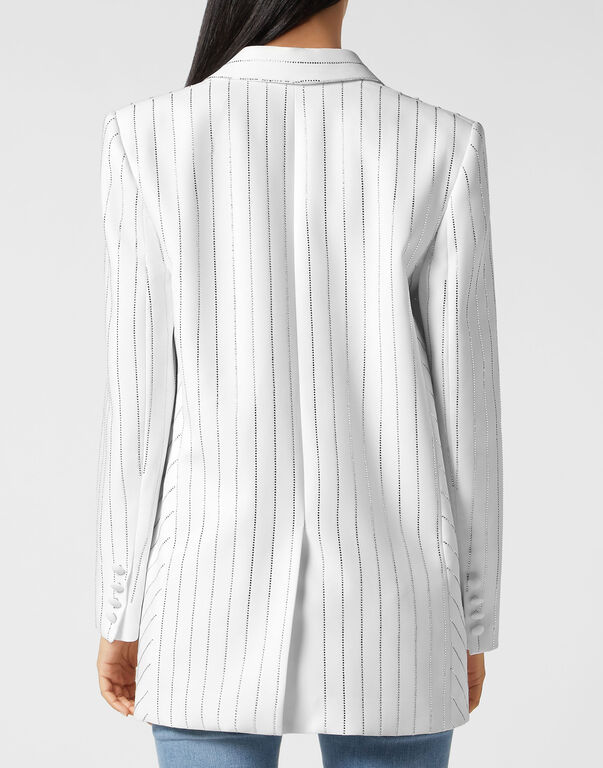 Cady Blazer Crystal Pinstripe