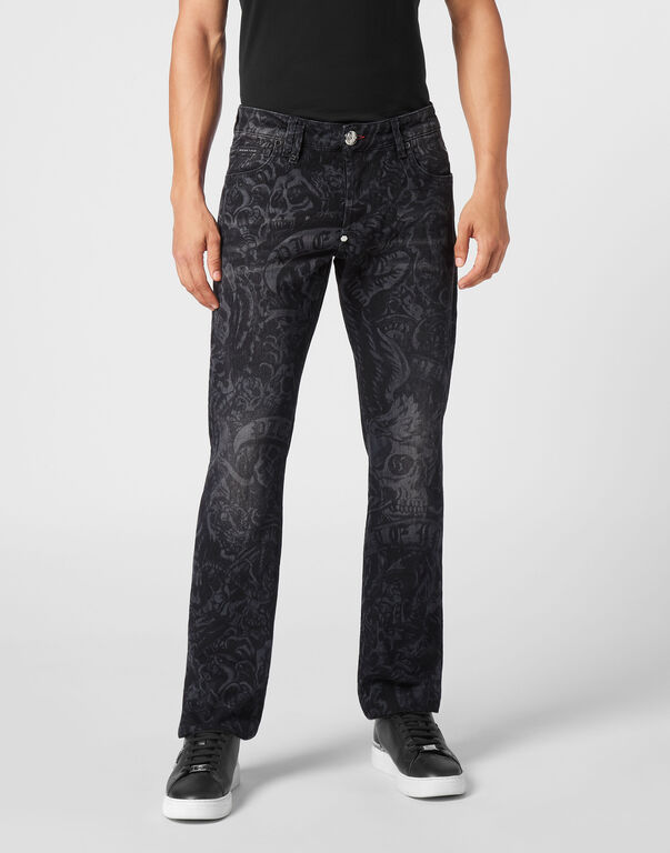 Denim Trousers Super Straight Cut Tattoo