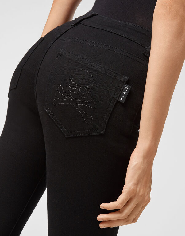 Denim Skinny Trouser  Skull