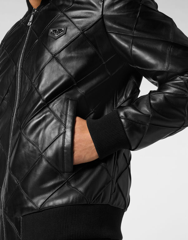 Leather Bomber LS