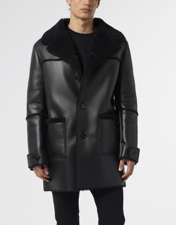 Long Eco Shearling Jacket