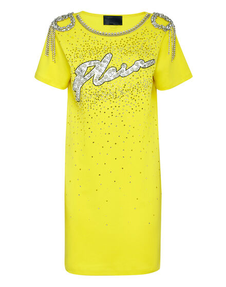  T-shirt Dress Crystal Fringe