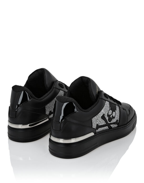 Lo-Top Crystal Leather Sneakers Skull&Bones