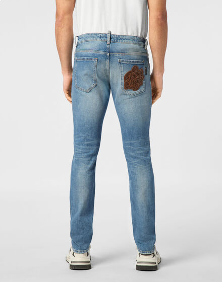 Denim Trousers Super Straight Cut 5 Pockets Signature