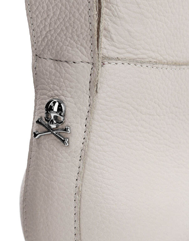 Leather Boots Lo-Heels Mid  Monogram Leather Boots Lo-Heels Mid  Monogram