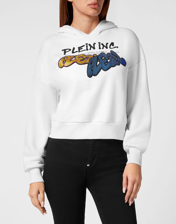 Cropped Hoodie Sweatshirt Bombing Graffiti