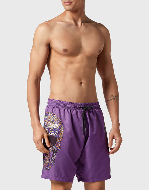 Swimwear Boxer Paisley Skull