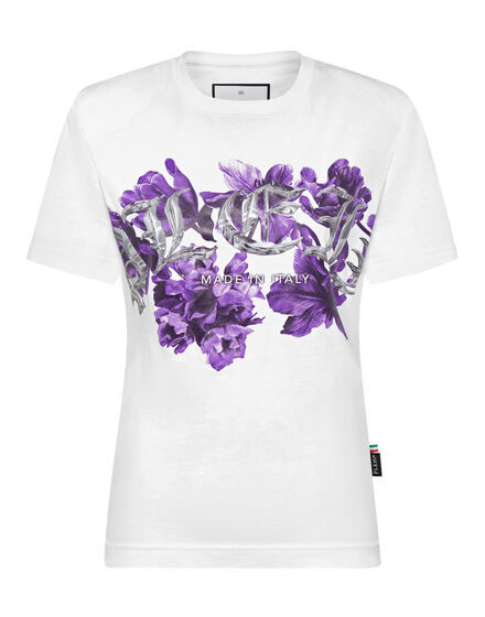 Padded Shoulder T-shirt Sexy Pure Fit Flowers