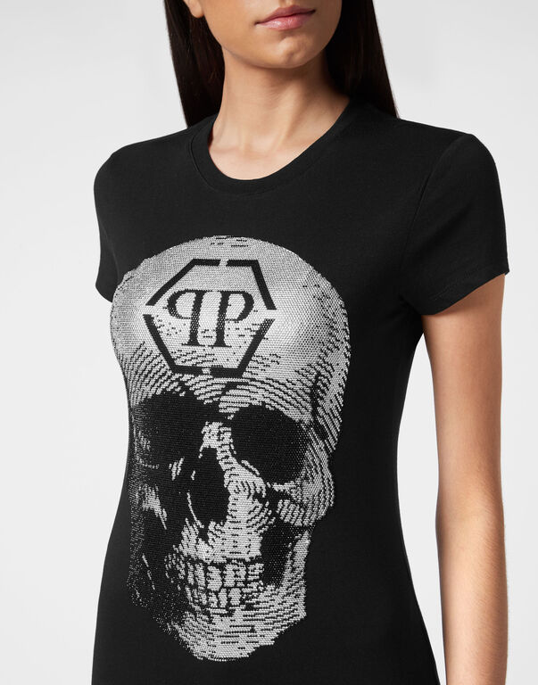 T-shirt Sexy Pure Fit Skull with Crystals