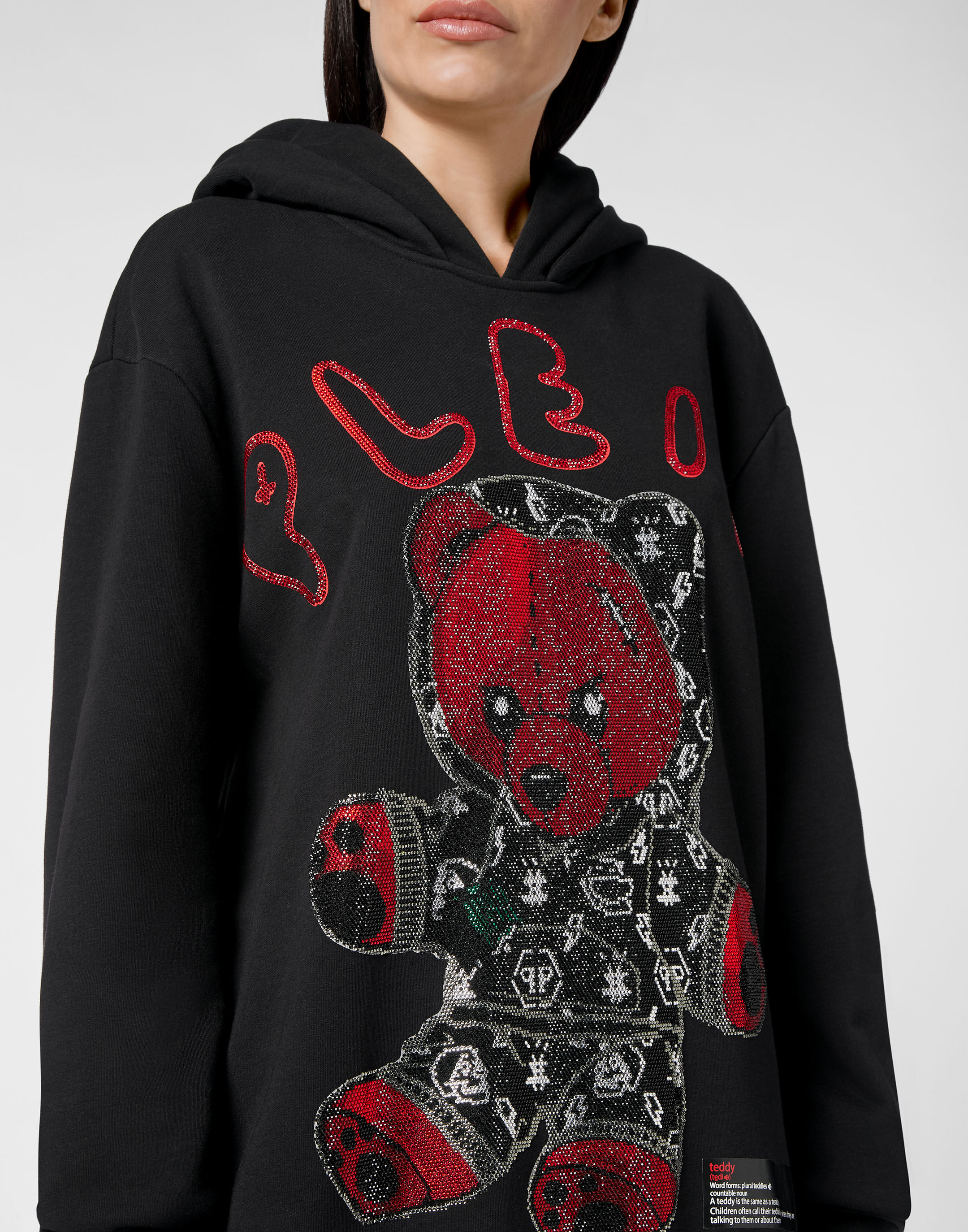Hoodie sweatshirt stones Teddy Bear Philipp Plein Outlet