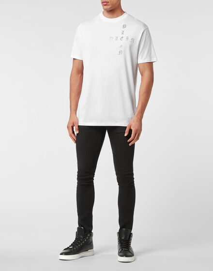 T-shirt Round Neck SS Gothic Plein with Crystals T-shirt Round Neck SS Gothic Plein with Crystals