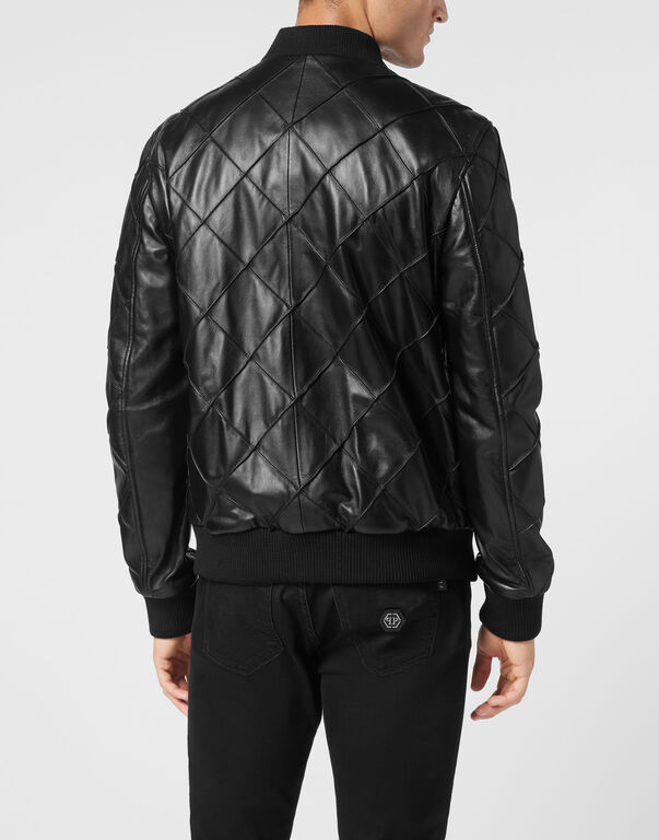 Leather Bomber LS
