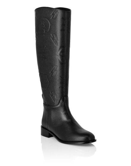 Leather Lo-Heels Mid Boots Monogram