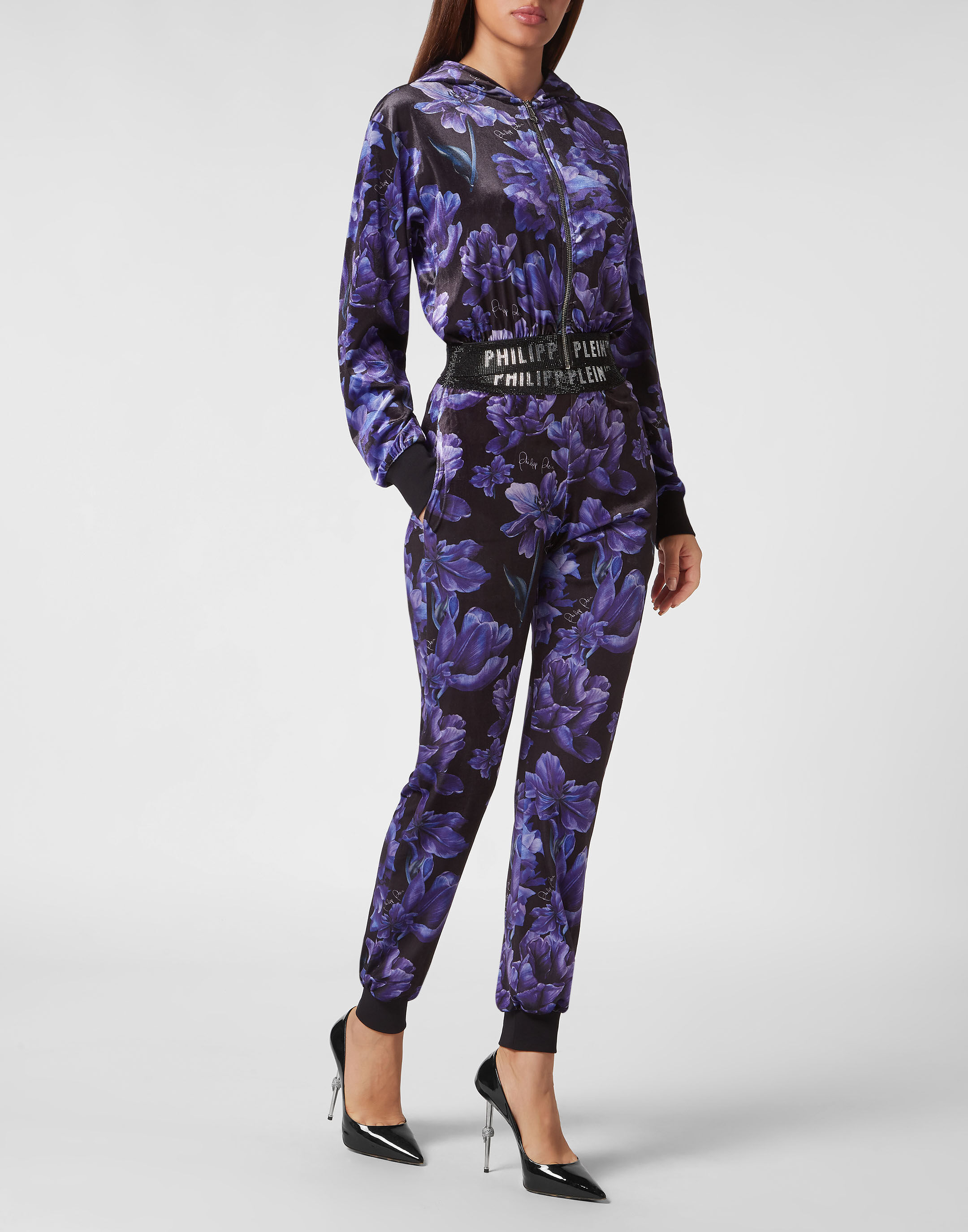 Cropped sweat jacket sale