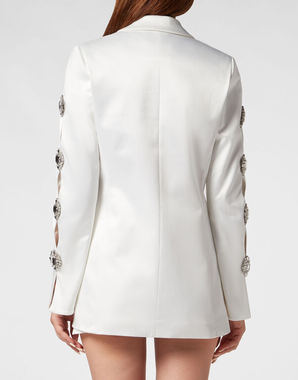 Double Breasted Oversize Blazer Brooches