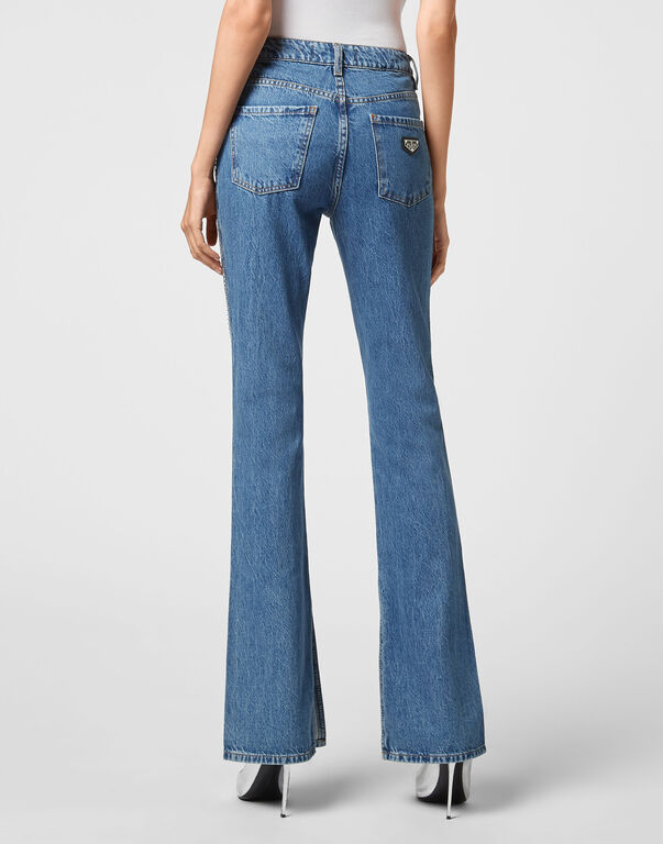 Denim Flare Fit Crystal Crystal
