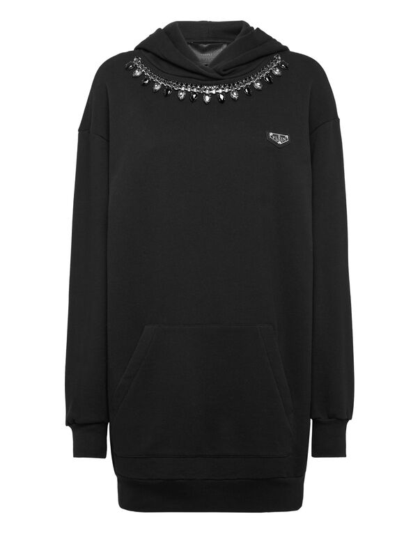 Jogging Hoodie Day Dress Crystal Chain