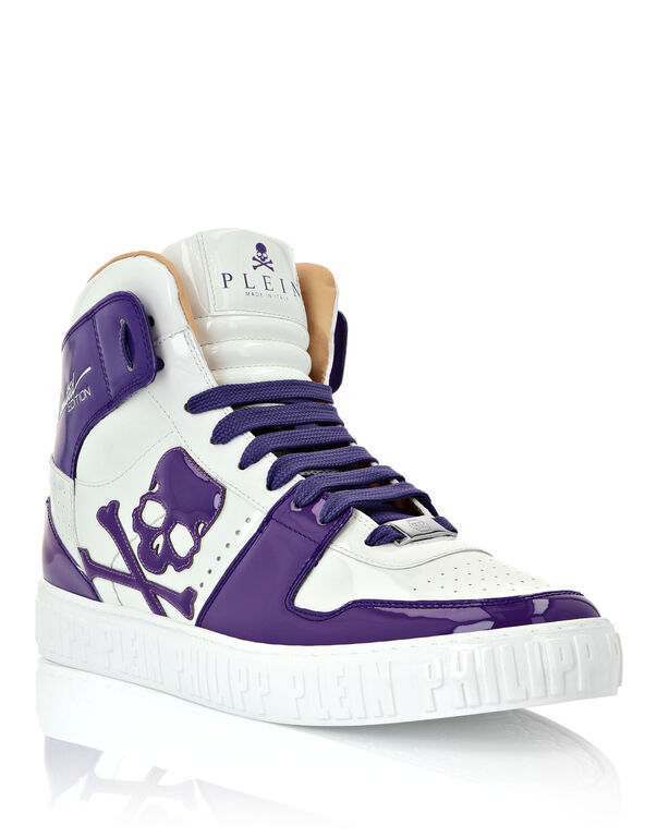 HI-TOP SNEAKERS NOTORIOUS PATENT SKULL